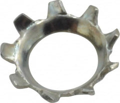 Value Collection - 1/4" Screw, 0.267" ID, Steel External Tooth Lock Washer - 0.454" OD, Zinc-Plated, Grade 2 - Americas Industrial Supply
