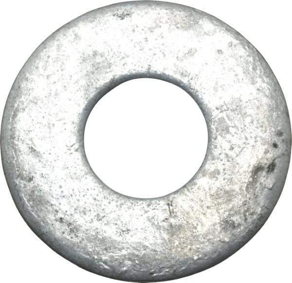 Value Collection - 1" Screw, Steel USS Flat Washer - 1-1/16" ID x 2-1/2" OD, 11/64" Thick, Galvanized Finish - Americas Industrial Supply
