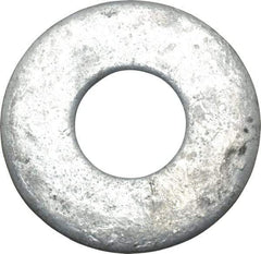 Value Collection - 1" Screw, Steel USS Flat Washer - 1-1/16" ID x 2-1/2" OD, 11/64" Thick, Galvanized Finish - Americas Industrial Supply