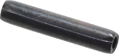 Made in USA - 3/32" Diam x 1/2" Long Coiled Spring Pin - Grade 1070-1090 Alloy Steel, Black Oxide Finish - Americas Industrial Supply