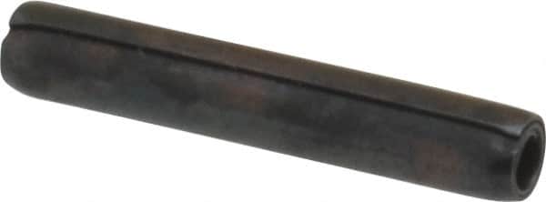 Made in USA - 3/32" Diam x 9/16" Long Coiled Spring Pin - Grade 1070-1090 Alloy Steel, Black Oxide Finish - Americas Industrial Supply