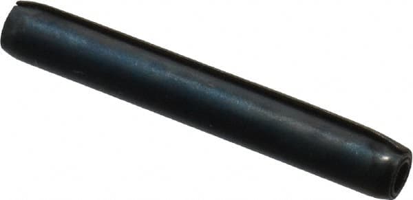 Made in USA - 3/32" Diam x 11/16" Long Coiled Spring Pin - Grade 1070-1090 Alloy Steel, Black Oxide Finish - Americas Industrial Supply