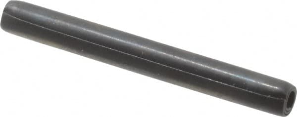 Made in USA - 3/32" Diam x 7/8" Long Coiled Spring Pin - Grade 1070-1090 Alloy Steel, Black Oxide Finish - Americas Industrial Supply