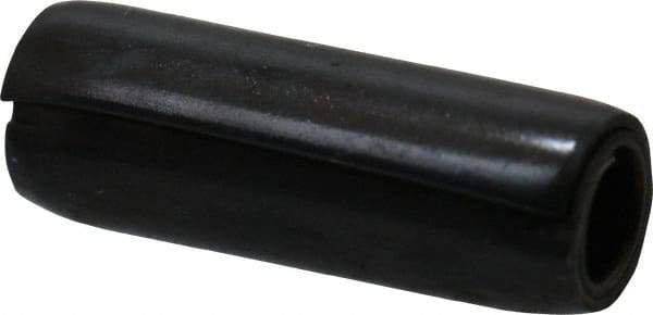 Made in USA - 1/8" Diam x 3/8" Long Coiled Spring Pin - Grade 1070-1090 Alloy Steel, Black Oxide Finish - Americas Industrial Supply