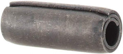 Made in USA - 3/16" Diam x 1/2" Long Coiled Spring Pin - Grade 1070-1090 Alloy Steel, Black Oxide Finish - Americas Industrial Supply