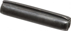 Made in USA - 3/16" Diam x 7/8" Long Coiled Spring Pin - Grade 1070-1090 Alloy Steel, Black Oxide Finish - Americas Industrial Supply