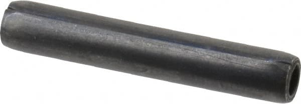 Made in USA - 3/16" Diam x 1-1/8" Long Coiled Spring Pin - Grade 1070-1090 Alloy Steel, Black Oxide Finish - Americas Industrial Supply