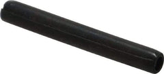 Made in USA - 3/16" Diam x 1-1/2" Long Coiled Spring Pin - Grade 1070-1090 Alloy Steel, Black Oxide Finish - Americas Industrial Supply