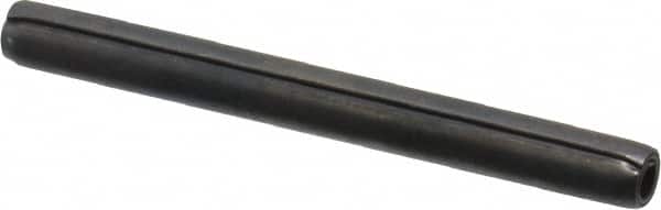 Made in USA - 3/16" Diam x 2" Long Coiled Spring Pin - Grade 1070-1090 Alloy Steel, Black Oxide Finish - Americas Industrial Supply