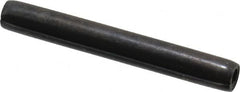 Made in USA - 7/32" Diam x 1-3/4" Long Coiled Spring Pin - Grade 1070-1090 Alloy Steel, Black Oxide Finish - Americas Industrial Supply
