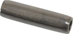 Made in USA - 1/4" Diam x 1" Long Coiled Spring Pin - Grade 1070-1090 Alloy Steel, Black Oxide Finish - Americas Industrial Supply