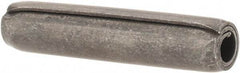 Made in USA - 1/4" Diam x 1-1/4" Long Coiled Spring Pin - Grade 1070-1090 Alloy Steel, Black Oxide Finish - Americas Industrial Supply