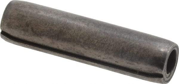 Made in USA - 5/16" Diam x 1-1/4" Long Coiled Spring Pin - Grade 1070-1090 Alloy Steel, Black Oxide Finish - Americas Industrial Supply
