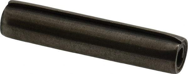 Made in USA - 5/16" Diam x 1-1/2" Long Coiled Spring Pin - Grade 1070-1090 Alloy Steel, Black Oxide Finish - Americas Industrial Supply