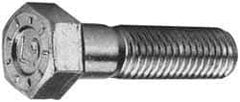 Made in USA - 7/16-20 UNF, 2-1/2" Length Under Head Hex Head Cap Screw - Partially Threaded, Grade L9 Alloy Steel, Zinc Yellow Dichromate Finish, 5/8" Hex - Americas Industrial Supply