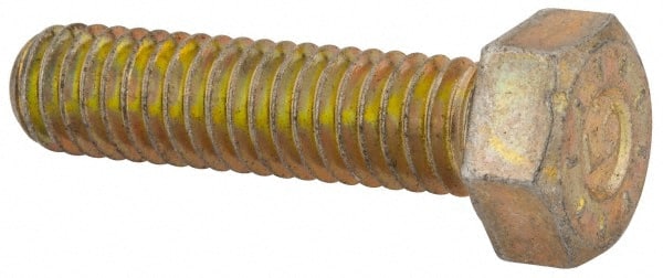 Hex Head Cap Screw: 5/16-18 x 1-1/4″, Grade L9 Steel, Zinc Yellow Dichromate Finish Fully Threaded