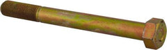Value Collection - 1/2-20 UNF, 5" Length Under Head, Hex Head Cap Screw - Partially Threaded, Grade L9 Alloy Steel, Zinc Yellow Dichromate Finish, 3/4" Hex - Americas Industrial Supply