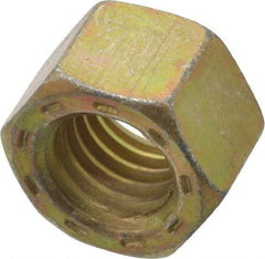 Value Collection - 1/2-13 UNC Steel Right Hand Hex Nut - 3/4" Across Flats, 7/16" High, Zinc Yellow Dichromate Cad & Waxed Finish - Americas Industrial Supply