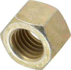 Value Collection - 5/8-11 UNC Steel Right Hand Hex Nut - 15/16" Across Flats, 35/64" High, Zinc Yellow Dichromate Cad & Waxed Finish - Americas Industrial Supply