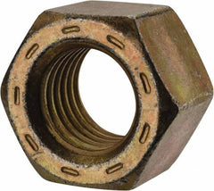 Value Collection - 7/8-9 UNC Steel Right Hand Hex Nut - 1-5/16" Across Flats, 3/4" High, Zinc Yellow Dichromate Cad & Waxed Finish - Americas Industrial Supply