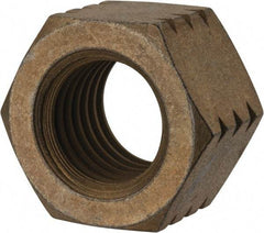 Value Collection - 1-8 UNC Steel Right Hand Hex Nut - 1-1/2" Across Flats, 55/64" High, Zinc Yellow Dichromate Cad & Waxed Finish - Americas Industrial Supply