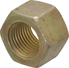 Value Collection - 1/2-20 UNF Steel Right Hand Hex Nut - 3/4" Across Flats, 1/2" High, Zinc Yellow Dichromate Cad & Waxed Finish - Americas Industrial Supply