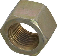 Value Collection - 3/4-16 UNF Steel Right Hand Hex Nut - 1-1/8" Across Flats, 41/64" High, Zinc Yellow Dichromate Cad & Waxed Finish - Americas Industrial Supply