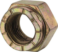 Value Collection - 3/8-24 UNF Grade L9 Hex Lock Nut with Distorted Thread - Cadmium Dichromate Finish - Americas Industrial Supply