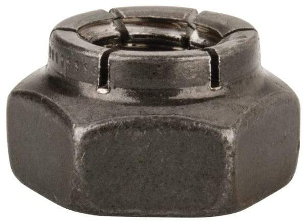 Flex-Loc - 3/8-16 UNC Grade 2 Heavy Hex Lock Nut with Expanding Flex Top - Uncoated, Meets Military Specifications - Americas Industrial Supply