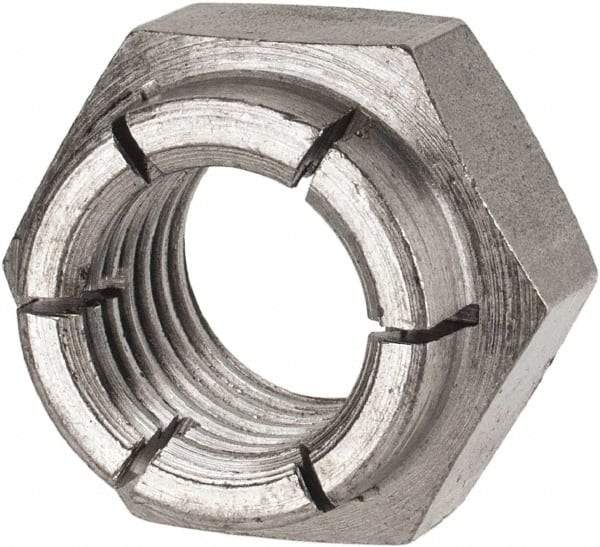 Flex-Loc - 3/4-10 UNC Grade 2 Heavy Hex Lock Nut with Expanding Flex Top - Uncoated, Meets Military Specifications - Americas Industrial Supply