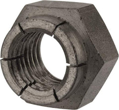 Flex-Loc - 1-8 UNC Grade 2 Heavy Hex Lock Nut with Expanding Flex Top - Uncoated, Meets Military Specifications - Americas Industrial Supply