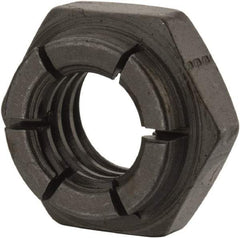 Flex-Loc - 3/8-16 UNC Grade 2 Heavy Hex Lock Nut with Expanding Flex Top - 9/32" High, Uncoated, Meets Military Specifications - Americas Industrial Supply