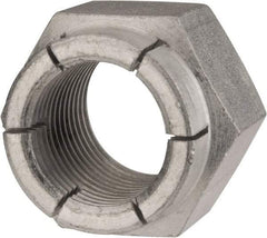 Flex-Loc - 1-12 UNF Grade 2 Hex Lock Nut with Expanding Flex Top - 1-7/16" Width Across Flats, Cadmium-Plated Finish - Americas Industrial Supply