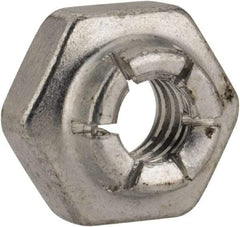 Flex-Loc - #10-24 UNJC Grade 2 Hex Lock Nut with Expanding Flex Top - Cadmium-Plated Finish, Meets Military Specifications - Americas Industrial Supply