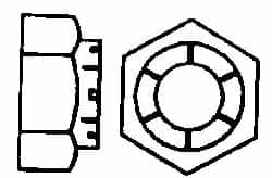 Flex-Loc - #2-56 UNJC Grade 2 Hex Lock Nut with Expanding Flex Top - Cadmium-Plated Finish, Meets Military Specifications - Americas Industrial Supply