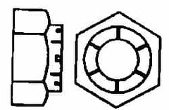 Flex-Loc - #2-56 UNJC Grade 2 Hex Lock Nut with Expanding Flex Top - Cadmium-Plated Finish, Meets Military Specifications - Americas Industrial Supply