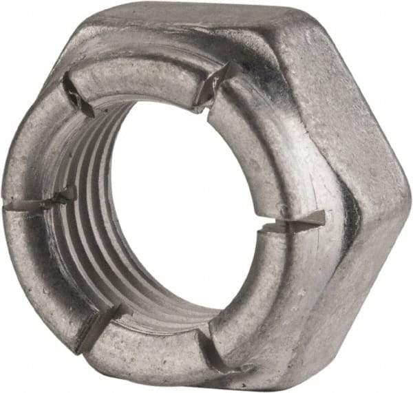 Flex-Loc - 7/16-20 UNJF Grade 2 Hex Lock Nut with Expanding Flex Top - 21/64" High, Cadmium-Plated Finish, Meets Military Specifications - Americas Industrial Supply