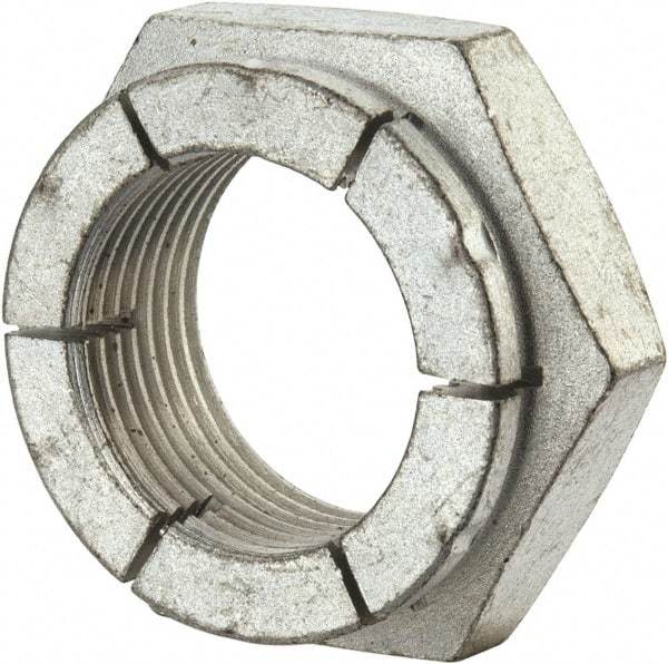 Flex-Loc - 1-14 UNJS Grade 2 Hex Lock Nut with Expanding Flex Top - 1-7/16" Width Across Flats, Cadmium-Plated Finish, Meets Military Specifications - Americas Industrial Supply