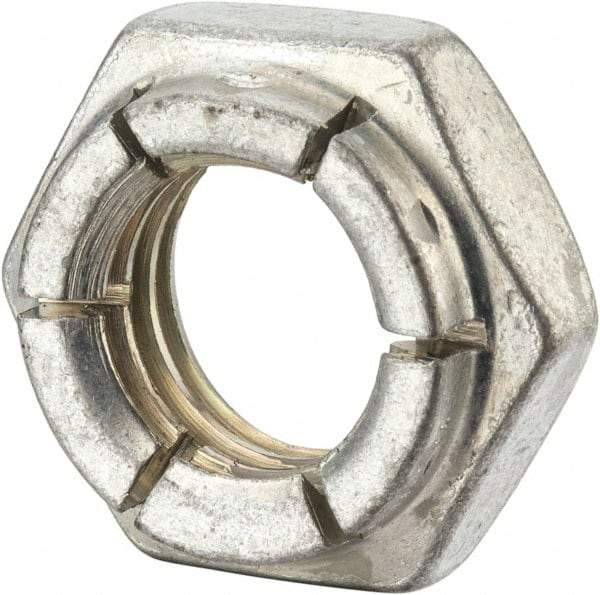 Flex-Loc - 5/8-11 UNC Grade 2 Hex Lock Nut with Expanding Flex Top - 15/16" Width Across Flats, Cadmium-Plated Finish, Meets Military Specifications - Americas Industrial Supply