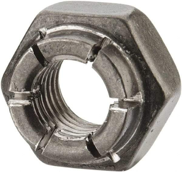 Flex-Loc - 1/4-28 UNJF 18-8 Hex Lock Nut with Expanding Flex Top - Uncoated, Meets Military Specifications - Americas Industrial Supply