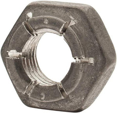 Flex-Loc - 1/4-28 UNJF 18-8 Hex Lock Nut with Expanding Flex Top - 7/32" High, Uncoated, Meets Military Specifications - Americas Industrial Supply