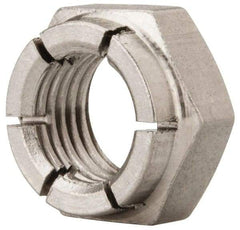 Flex-Loc - 3/8-24 UNJF 18-8 Hex Lock Nut with Expanding Flex Top - 9/32" High, Uncoated, Meets Military Specifications - Americas Industrial Supply