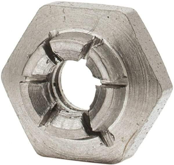 Flex-Loc - #6-32 UNJC 18-8 Hex Lock Nut with Expanding Flex Top - 5/16" Width Across Flats, 9/64" High, Uncoated, Meets Military Specifications - Americas Industrial Supply