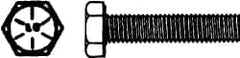 Made in USA - 9/16-12 UNC, 6" Length Under Head Hex Head Cap Screw - Partially Threaded, Grade 8 Alloy Steel, Zinc Yellow Dichromate Finish, 13/16" Hex - Americas Industrial Supply