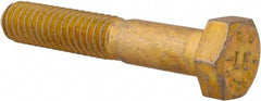 Value Collection - 5/16-18 UNC, 1-3/4" Length Under Head Hex Head Cap Screw - Partially Threaded, Grade 8 Alloy Steel, Zinc-Plated Finish, 1/2" Hex - Americas Industrial Supply