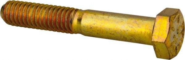 Value Collection - 5/16-18 UNC, 2" Length Under Head Hex Head Cap Screw - Partially Threaded, Grade 8 Alloy Steel, Zinc-Plated Finish, 1/2" Hex - Americas Industrial Supply