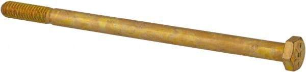 Value Collection - 5/16-18 UNC, 5-1/2" Length Under Head Hex Head Cap Screw - Partially Threaded, Grade 8 Alloy Steel, Zinc-Plated Finish, 1/2" Hex - Americas Industrial Supply