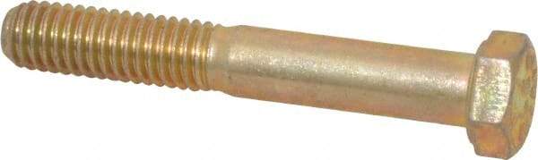 Value Collection - 3/8-16 UNC, 2-1/2" Length Under Head Hex Head Cap Screw - Partially Threaded, Grade 8 Alloy Steel, Zinc-Plated Finish, 9/16" Hex - Americas Industrial Supply