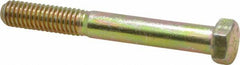 Value Collection - 3/8-16 UNC, 3" Length Under Head Hex Head Cap Screw - Partially Threaded, Grade 8 Alloy Steel, Zinc-Plated Finish, 9/16" Hex - Americas Industrial Supply
