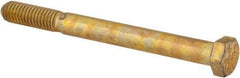 Value Collection - 3/8-16 UNC, 4" Length Under Head Hex Head Cap Screw - Partially Threaded, Grade 8 Alloy Steel, Zinc-Plated Finish, 9/16" Hex - Americas Industrial Supply